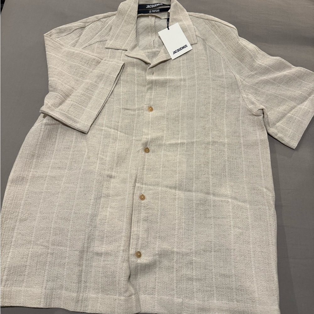 Jacquemus Light Beige Textured Shirt